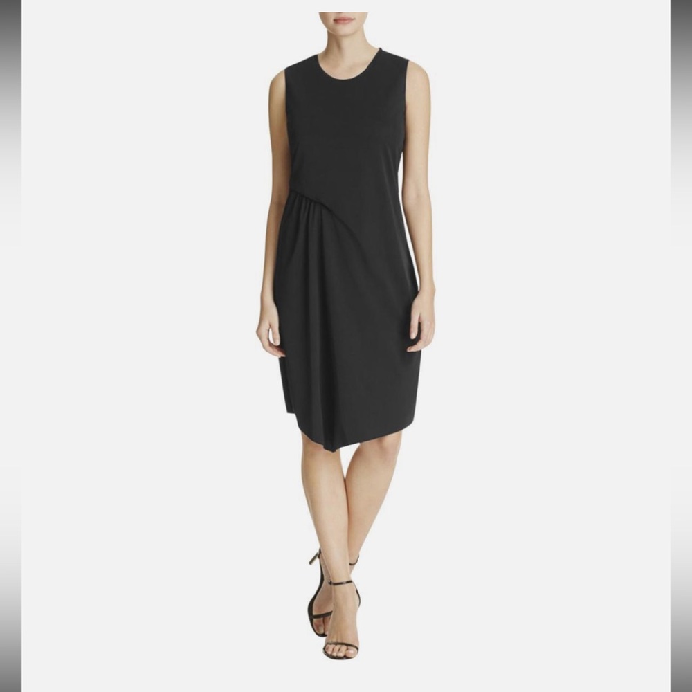 Elie Tahari Isolde Asymmetrical Sleeveless Draped Dress